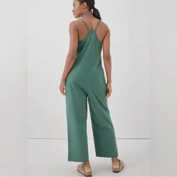 Pact Organic Cotton Women’s Jumpsuit – Green, Size Small, Built-in Bra - Picture 2 of 7